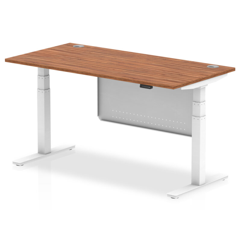 Brisk Height Adjustable Desk With Cable Ports With Steel Modesty Panel - Image 51