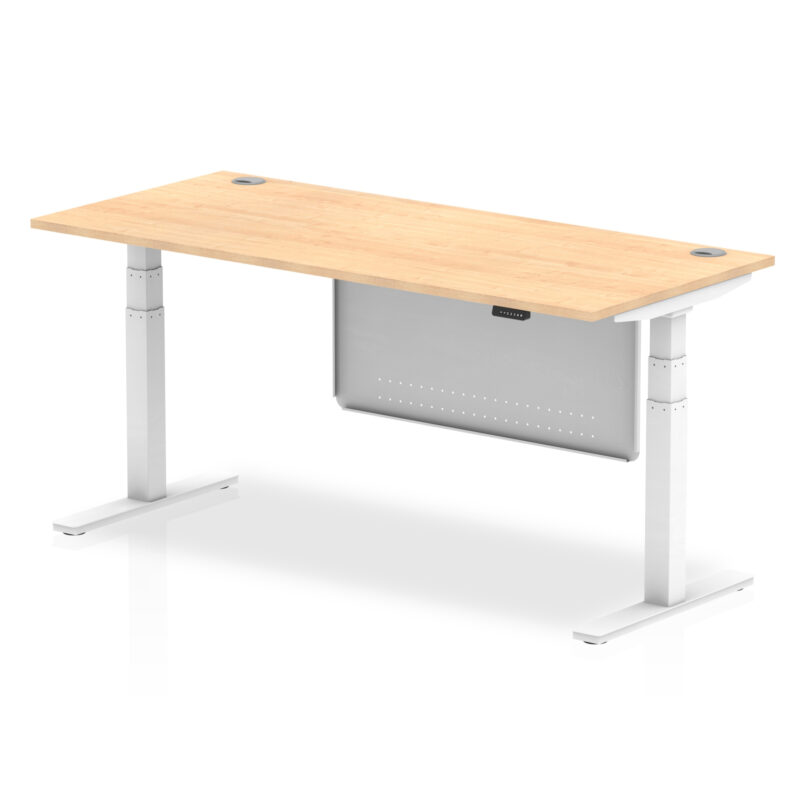 Brisk Height Adjustable Desk With Cable Ports With Steel Modesty Panel - Image 63