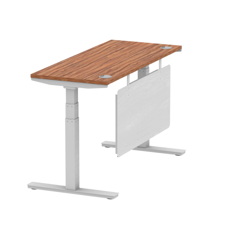 Brisk Height Adjustable Slimline Desk With Cable Ports With Steel Modesty Panel - Image 53
