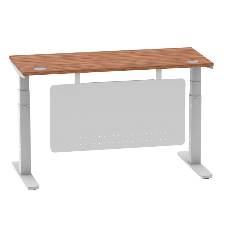 Brisk Height Adjustable Slimline Desk With Cable Ports With Steel Modesty Panel - Image 54