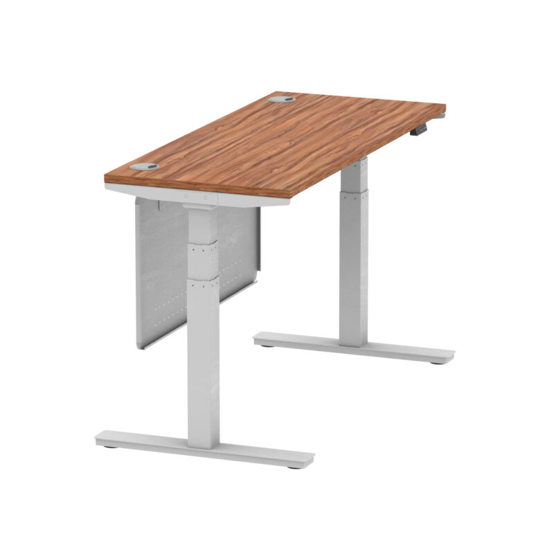 Brisk Height Adjustable Slimline Desk With Cable Ports With Steel Modesty Panel - Image 57
