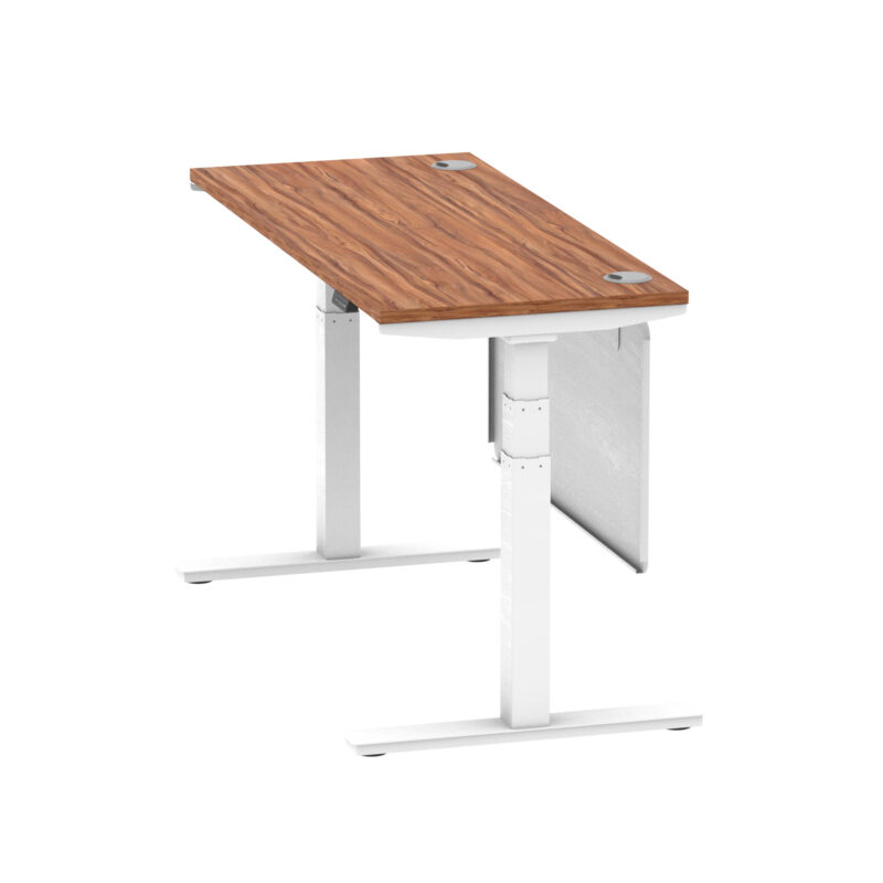 Brisk Height Adjustable Slimline Desk With Cable Ports With Steel Modesty Panel - Image 60