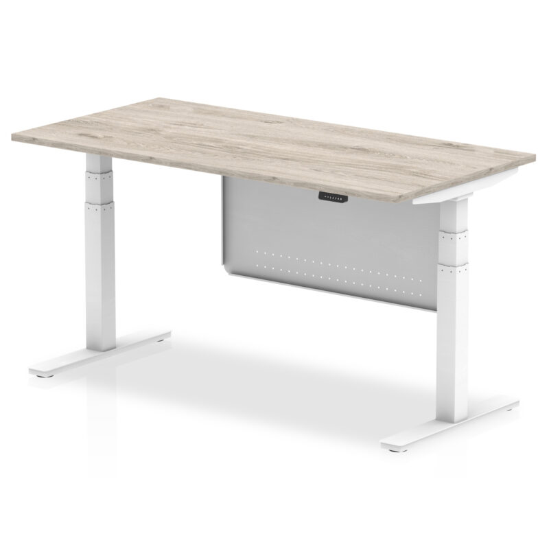 Brisk Height Adjustable Desk without Cable Ports with Steel Modesty Panel - Image 42