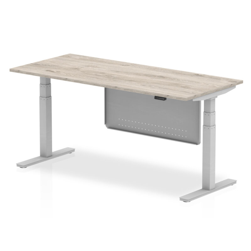 Brisk Height Adjustable Desk without Cable Ports with Steel Modesty Panel - Image 59