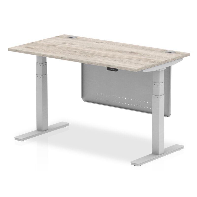Brisk Height Adjustable Desk With Cable Ports With Steel Modesty Panel - Image 23