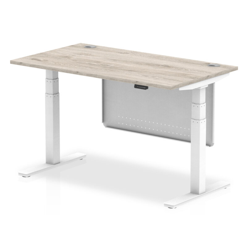 Brisk Height Adjustable Desk With Cable Ports With Steel Modesty Panel - Image 24