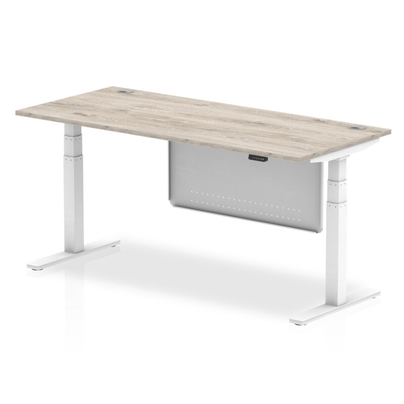 Brisk Height Adjustable Desk With Cable Ports With Steel Modesty Panel - Image 60