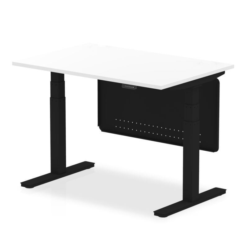 Brisk Height Adjustable Desk without Cable Ports with Steel Modesty Panel - Image 16