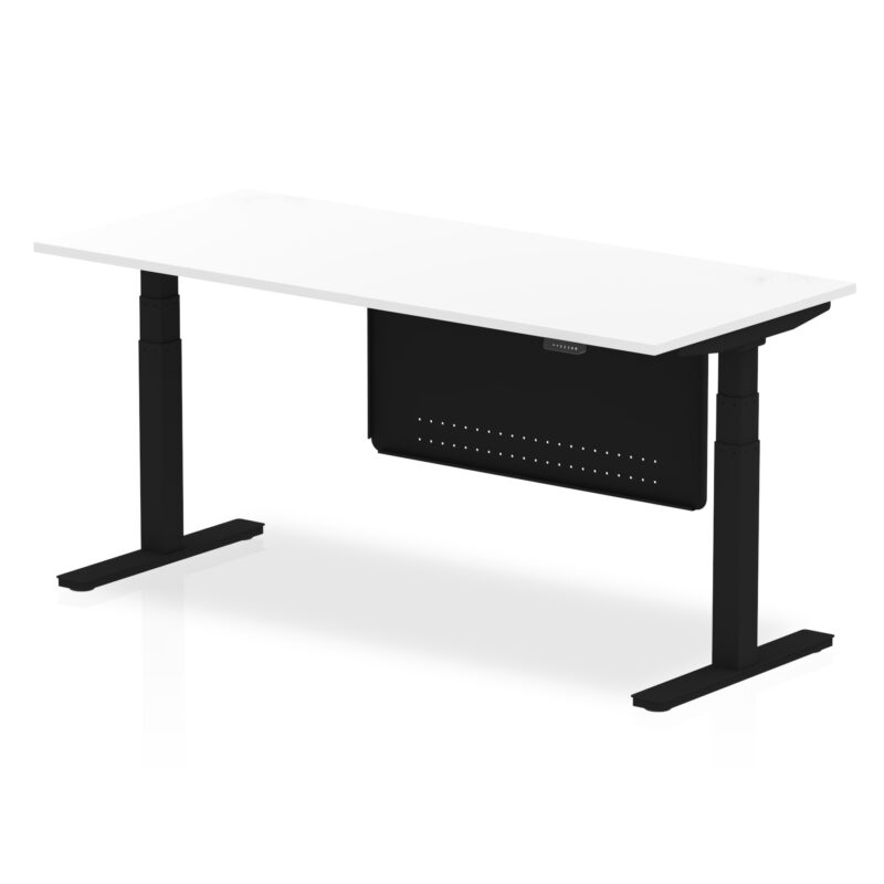 Brisk Height Adjustable Desk without Cable Ports with Steel Modesty Panel - Image 70