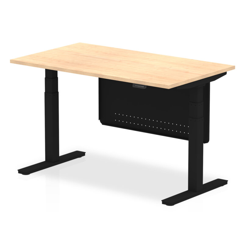 Brisk Height Adjustable Desk without Cable Ports with Steel Modesty Panel - Image 25