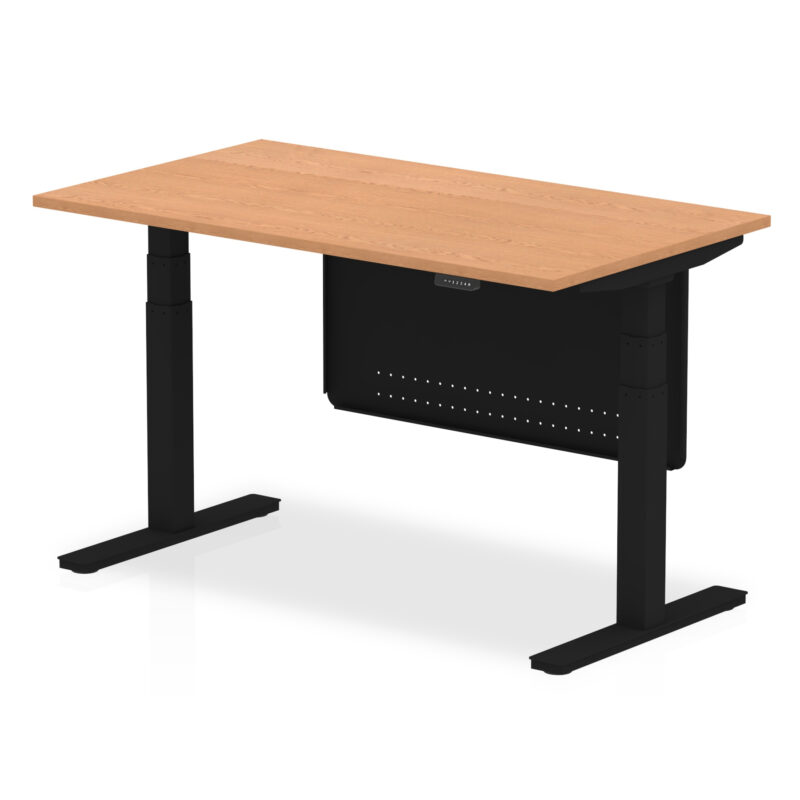 Brisk Height Adjustable Desk without Cable Ports with Steel Modesty Panel - Image 28