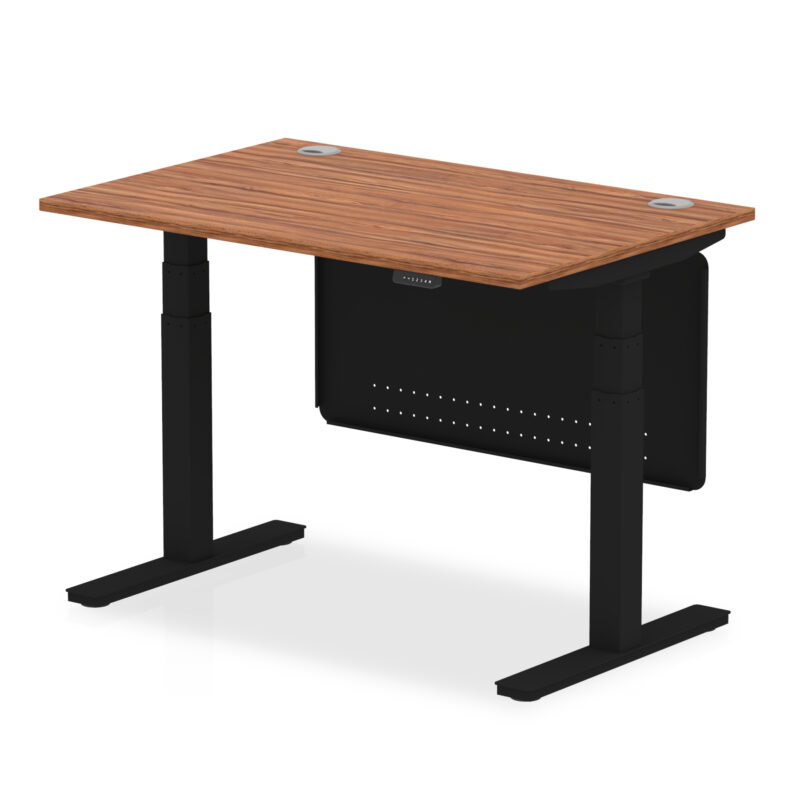 Brisk Height Adjustable Desk With Cable Ports With Steel Modesty Panel - Image 13