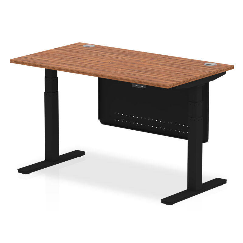 Brisk Height Adjustable Desk With Cable Ports With Steel Modesty Panel - Image 31