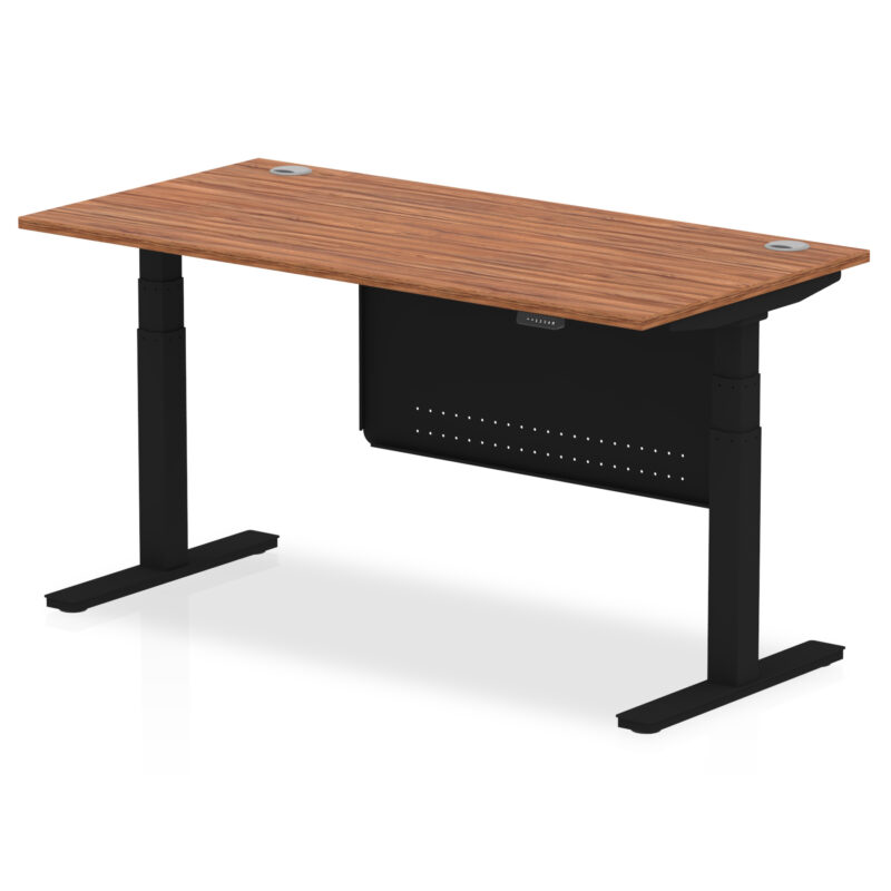 Brisk Height Adjustable Desk With Cable Ports With Steel Modesty Panel - Image 49