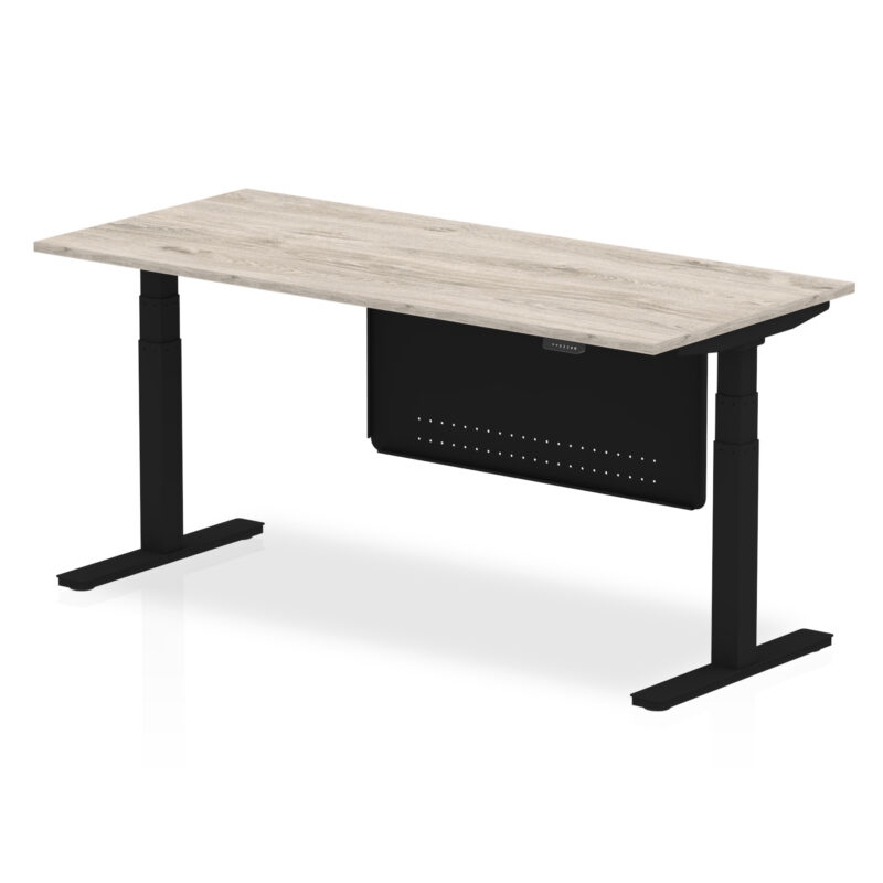 Brisk Height Adjustable Desk without Cable Ports with Steel Modesty Panel - Image 58