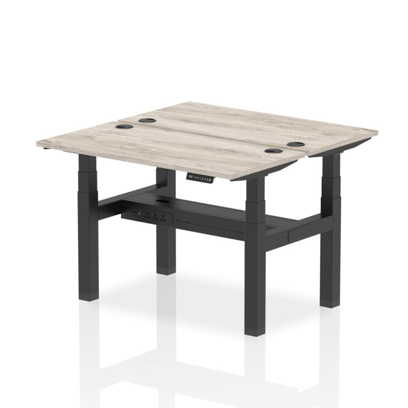 Brisk Back-to-Back Slimline Height Adjustable Bench Desk - 2 Person - Image 7