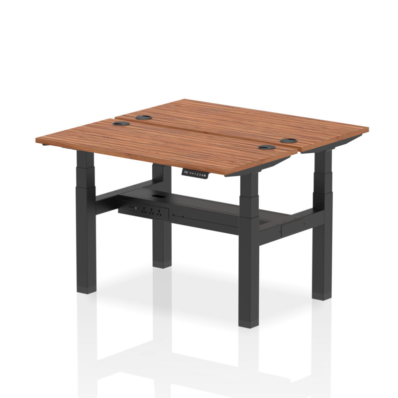 Brisk Back-to-Back Slimline Height Adjustable Bench Desk - 2 Person - Image 16