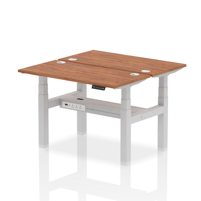 Brisk Back-to-Back Slimline Height Adjustable Bench Desk - 2 Person - Image 17
