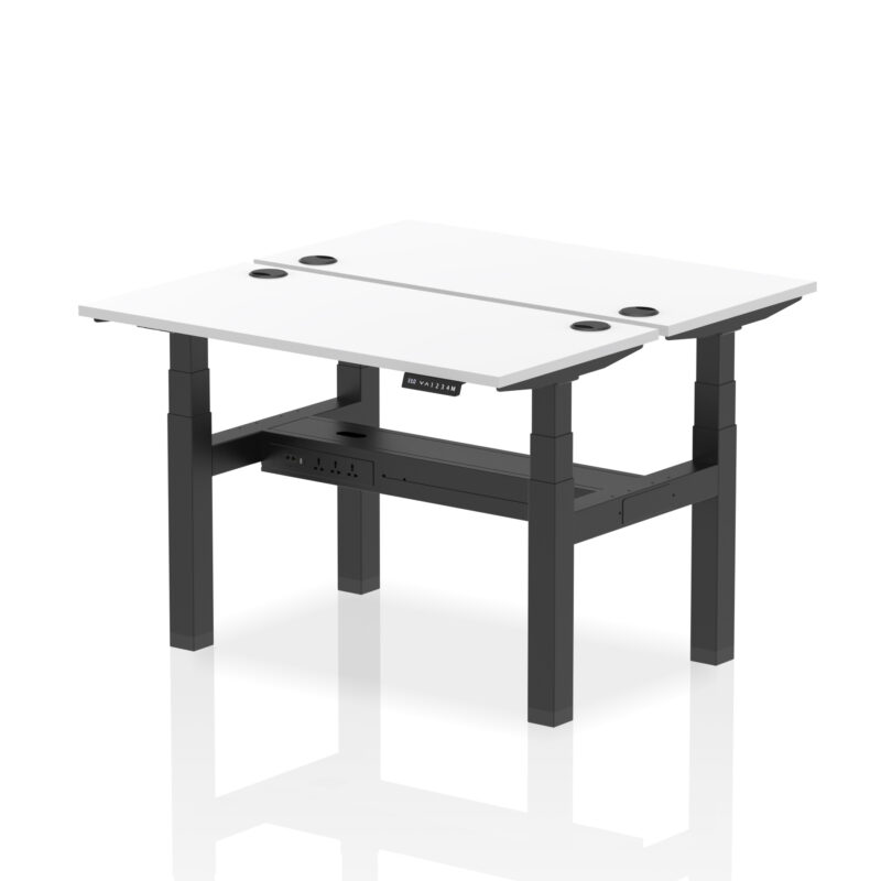 Brisk Back-to-Back Slimline Height Adjustable Bench Desk - 2 Person - Image 19