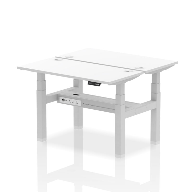 Brisk Back-to-Back Slimline Height Adjustable Bench Desk - 2 Person - Image 20
