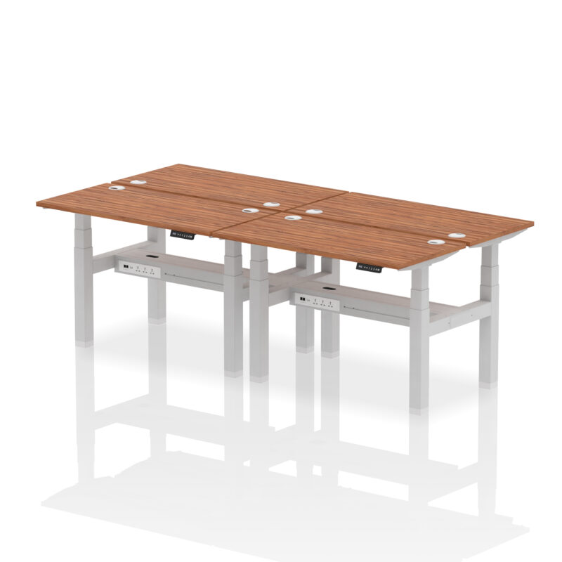Brisk Back-to-Back Slimline Height Adjustable Bench Desk - 4 Person - Image 17