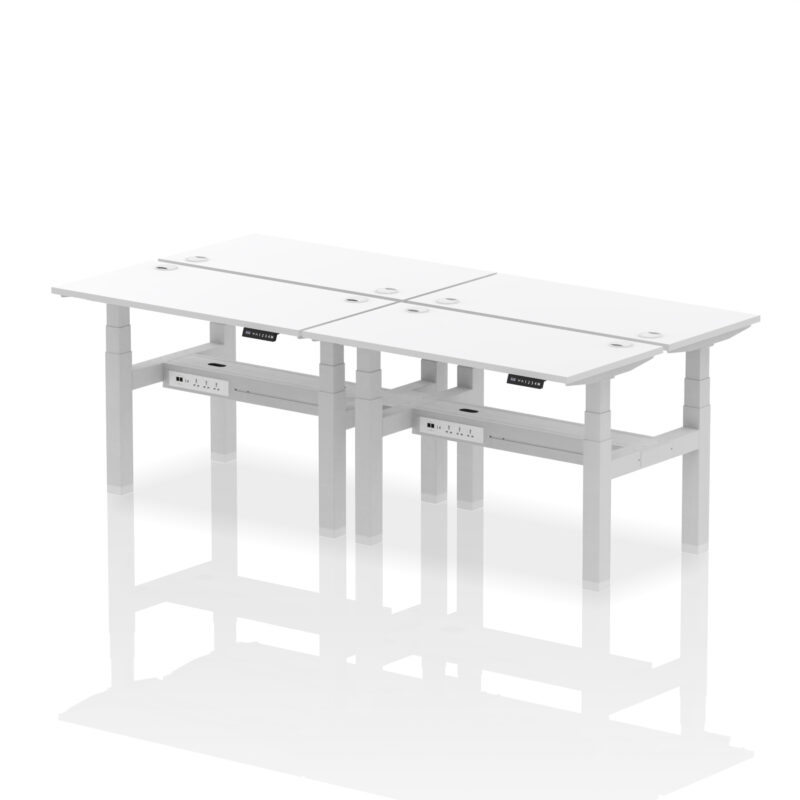 Brisk Back-to-Back Slimline Height Adjustable Bench Desk - 4 Person - Image 20