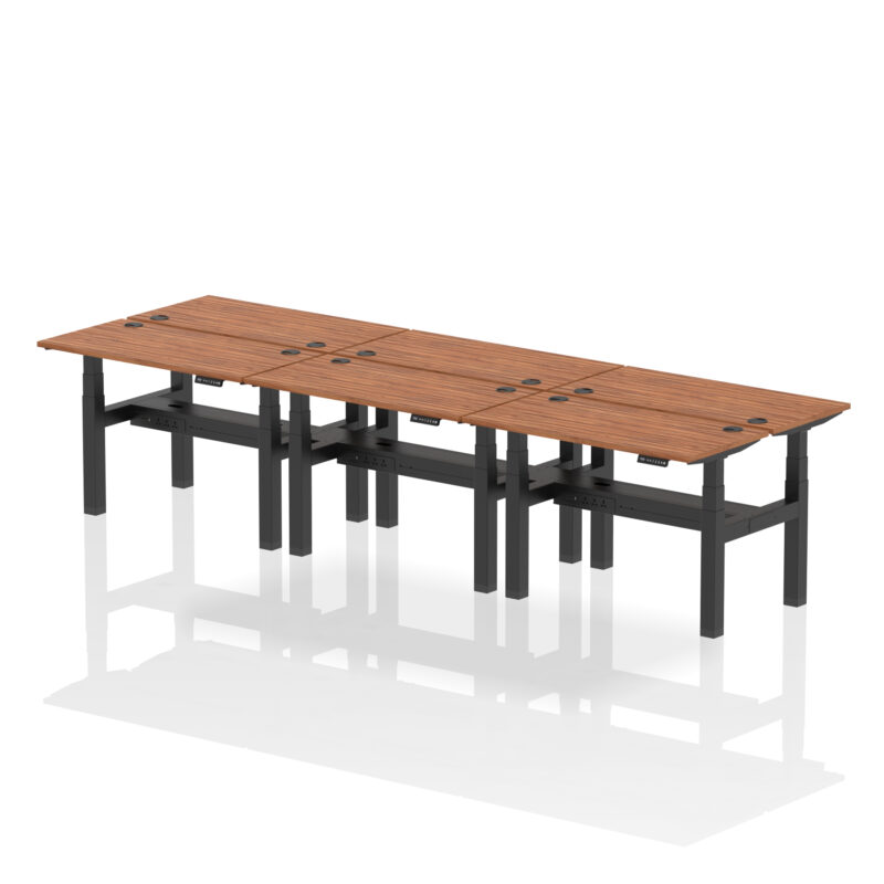 Brisk Back-to-Back Slimline Height Adjustable Bench Desk - 6 Person - Image 16