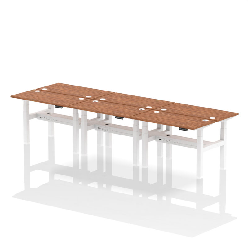 Brisk Back-to-Back Slimline Height Adjustable Bench Desk - 6 Person - Image 18