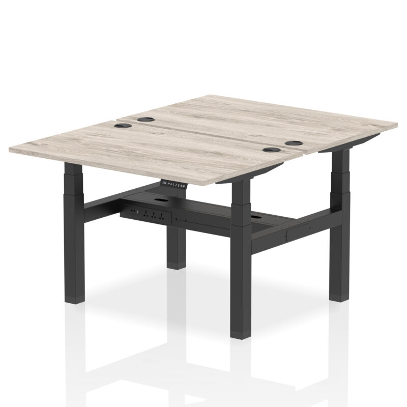 Brisk Back-to-Back Height Adjustable Bench Desk - 2 Person - Image 7