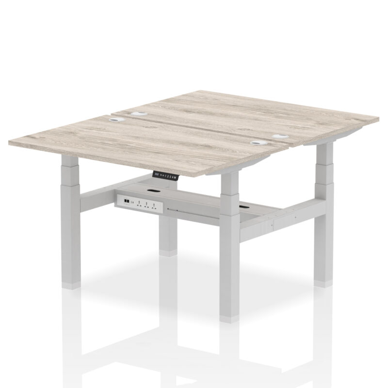 Brisk Back-to-Back Height Adjustable Bench Desk - 2 Person - Image 8