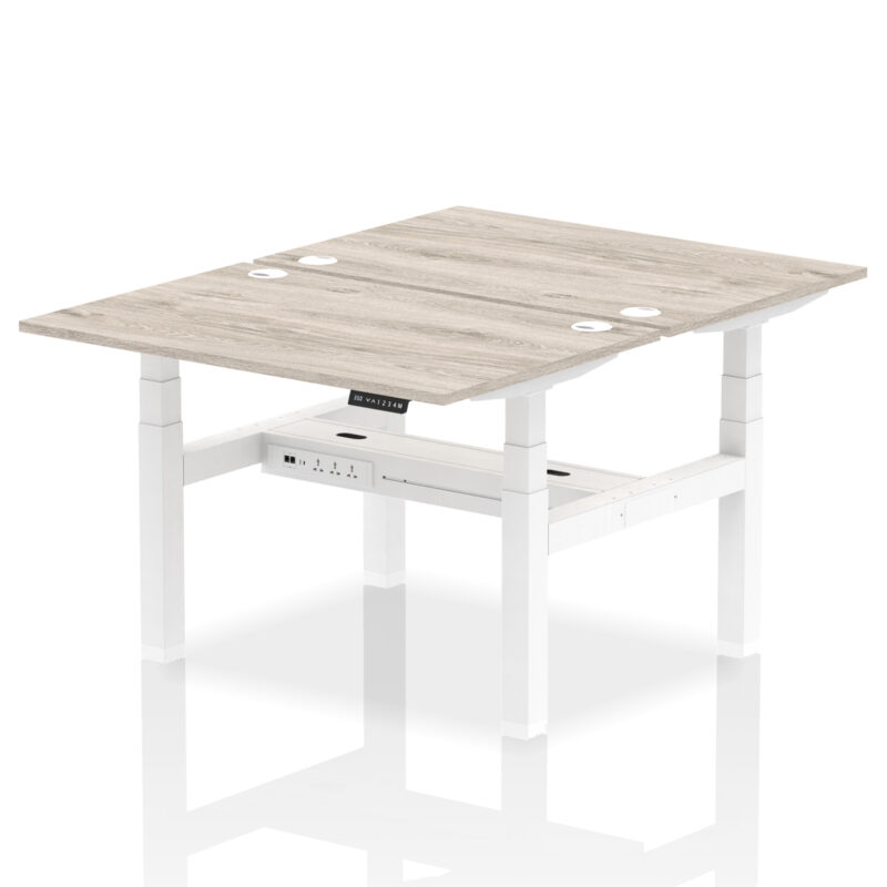 Brisk Back-to-Back Height Adjustable Bench Desk - 2 Person - Image 9