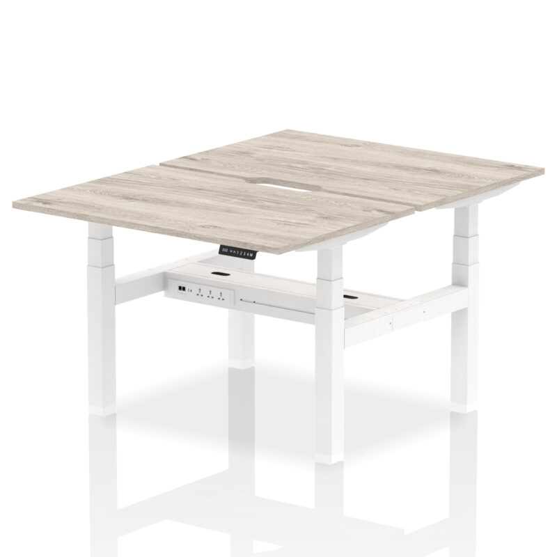 Brisk Back-to-Back Scalloped Edge Height Adjustable Bench Desk - 2 Person - Image 6