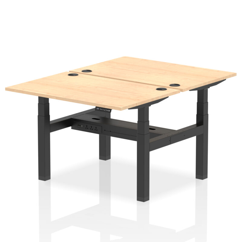 Brisk Back-to-Back Height Adjustable Bench Desk - 2 Person - Image 10