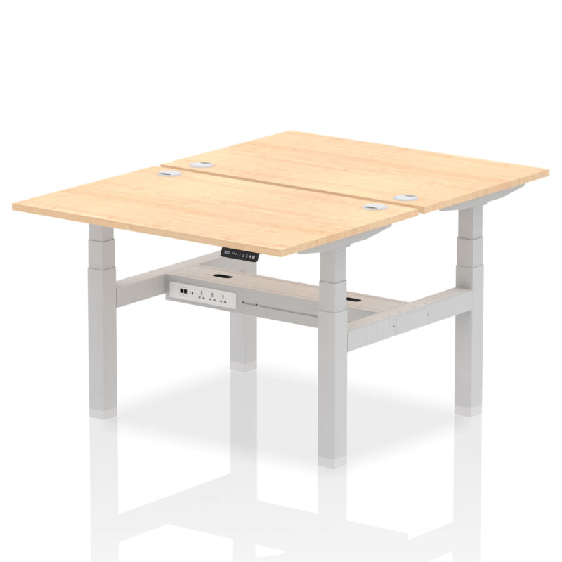 Brisk Back-to-Back Height Adjustable Bench Desk - 2 Person - Image 11