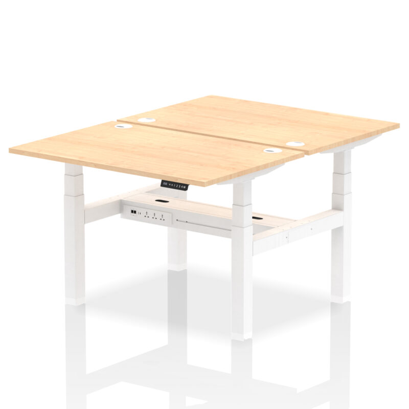 Brisk Back-to-Back Height Adjustable Bench Desk - 2 Person - Image 12
