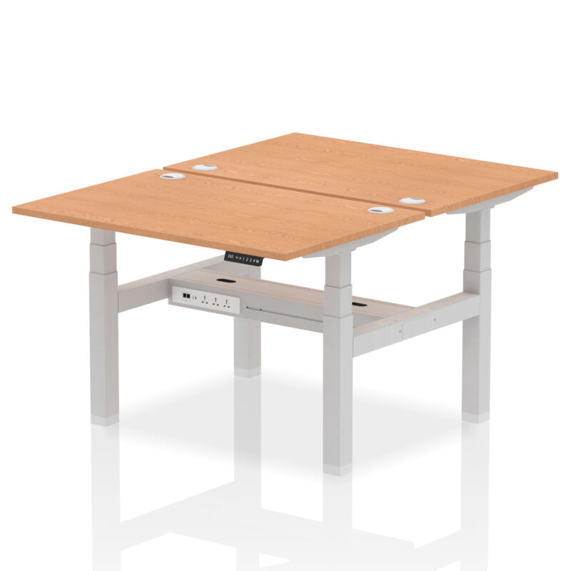 Brisk Back-to-Back Height Adjustable Bench Desk - 2 Person - Image 14