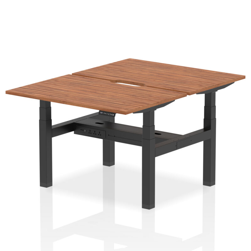 Brisk Back-to-Back Scalloped Edge Height Adjustable Bench Desk - 2 Person - Image 13