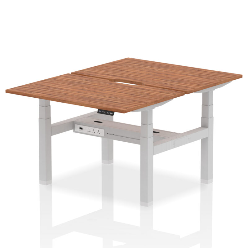 Brisk Back-to-Back Scalloped Edge Height Adjustable Bench Desk - 2 Person - Image 14