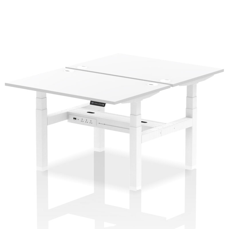 Brisk Back-to-Back Height Adjustable Bench Desk - 2 Person - Image 21