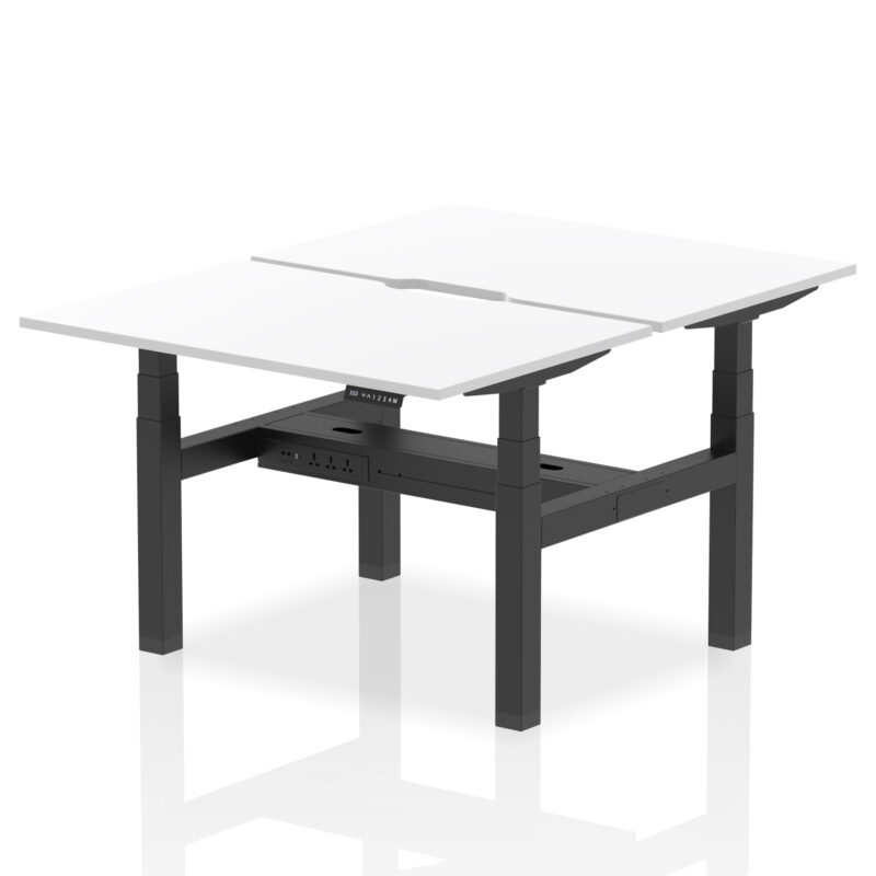 Brisk Back-to-Back Scalloped Edge Height Adjustable Bench Desk - 2 Person - Image 16