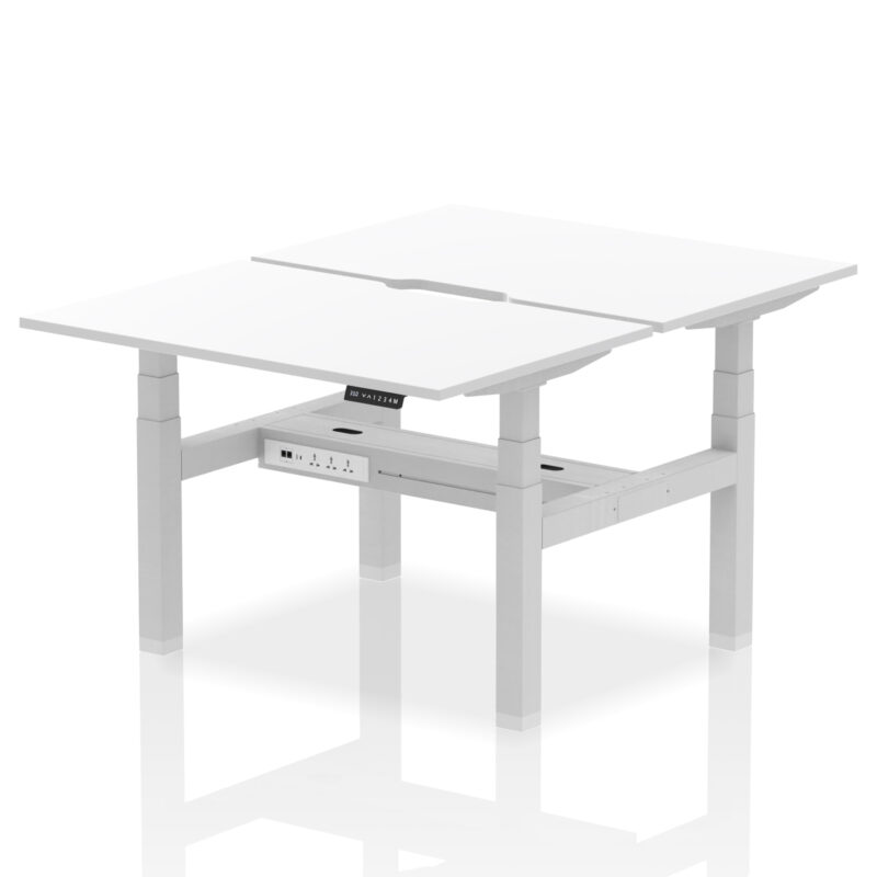 Brisk Back-to-Back Scalloped Edge Height Adjustable Bench Desk - 2 Person - Image 17