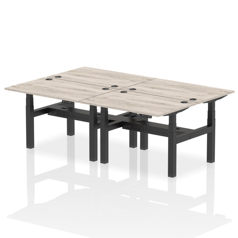 Brisk Back-to-Back Height Adjustable Bench Desk - 4 Person - Image 7