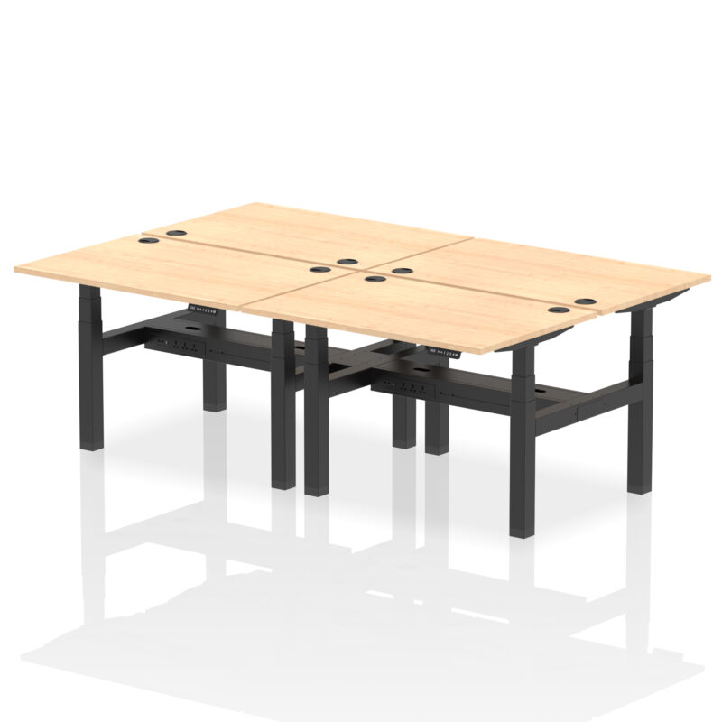 Brisk Back-to-Back Height Adjustable Bench Desk - 4 Person - Image 10