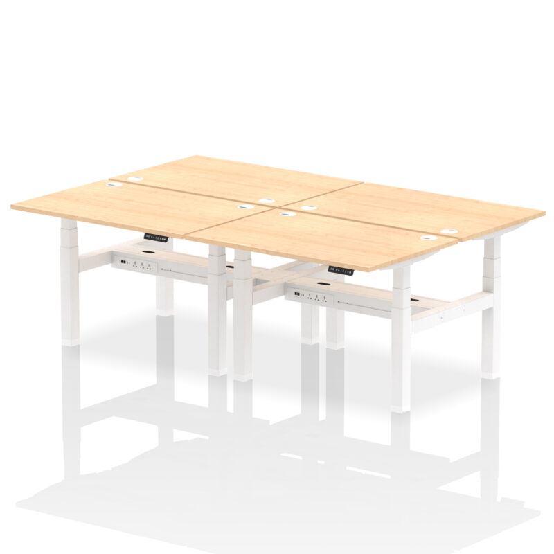 Brisk Back-to-Back Height Adjustable Bench Desk - 4 Person - Image 12