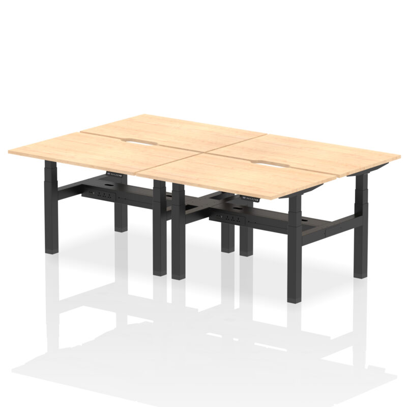 Brisk Back-to-Back Scalloped Edge Height Adjustable Bench Desk - 4 Person - Image 7