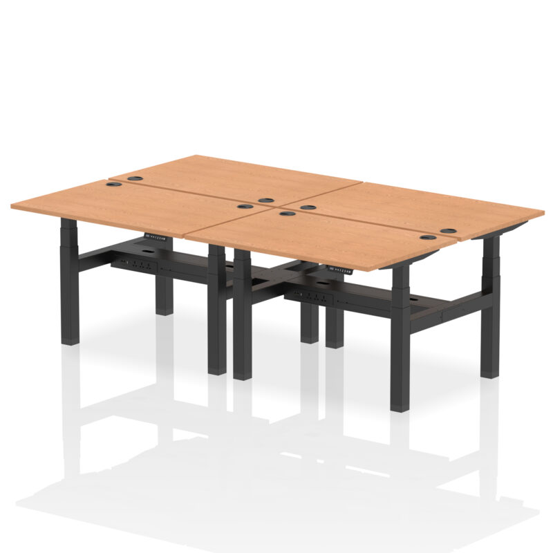 Brisk Back-to-Back Height Adjustable Bench Desk - 4 Person - Image 13