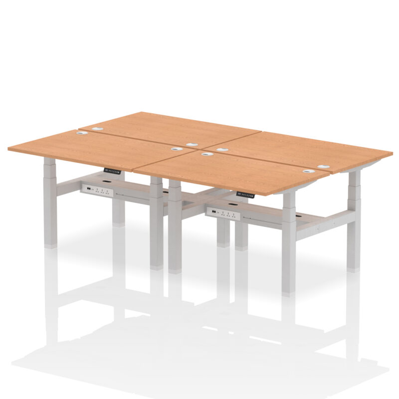 Brisk Back-to-Back Height Adjustable Bench Desk - 4 Person - Image 14