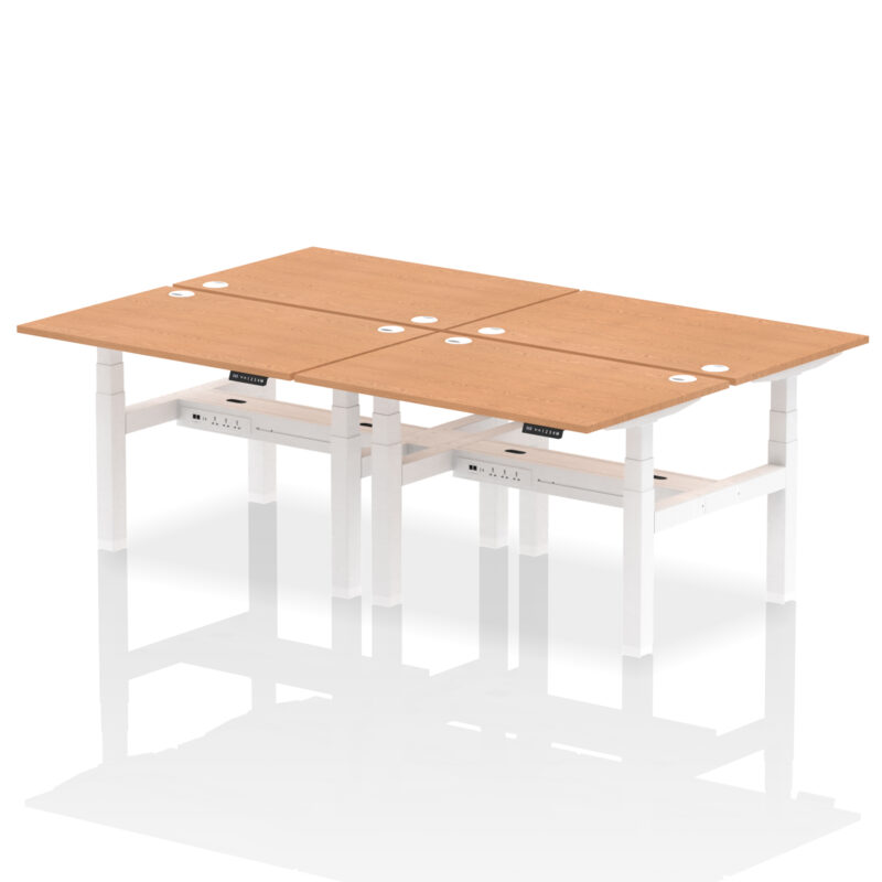 Brisk Back-to-Back Height Adjustable Bench Desk - 4 Person - Image 15