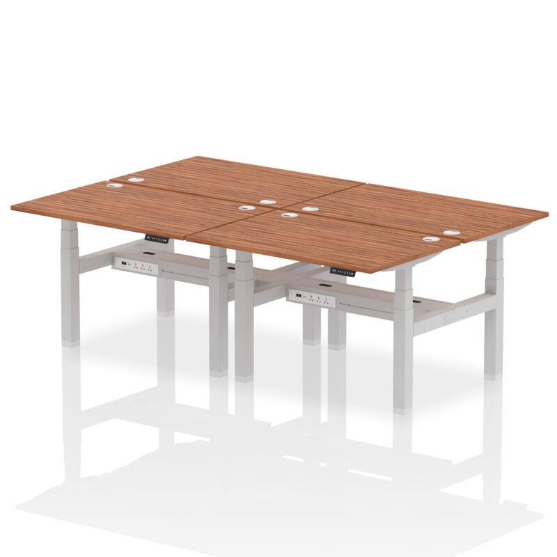 Brisk Back-to-Back Height Adjustable Bench Desk - 4 Person - Image 17