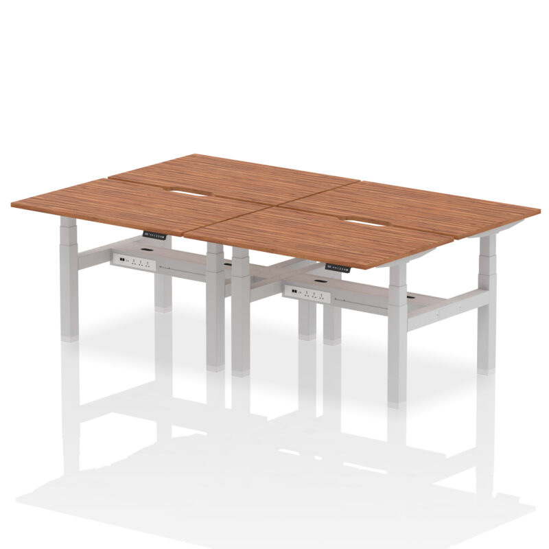 Brisk Back-to-Back Scalloped Edge Height Adjustable Bench Desk - 4 Person - Image 14